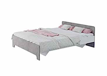 Кровать Victor с ортопедическим основанием белый/  бетон