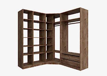 Гардеробная угловая Loker 3896 Крафт табачный