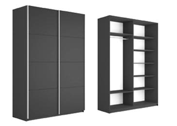 Шкаф-купе Prime 1601 Серый диамант