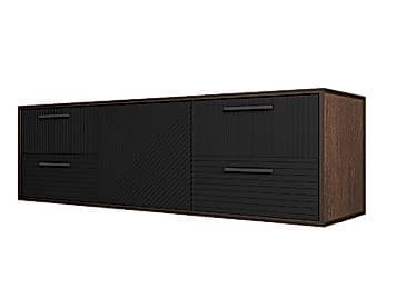 Тумба-створка под ТВ подвесная Венге-Черный