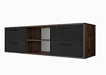 Тумба с нишей под ТВ подвесная Самдал-Графит