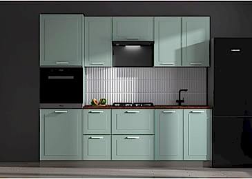 Кухня ФОКУС Мята 2,4 м с пеналом