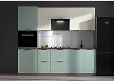 Кухня ФОКУС Мята/Панакота 2,4 м с пеналом