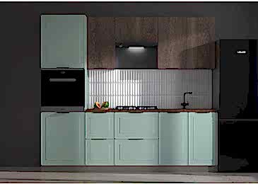 Кухня ФОКУС Мята/Дуб Галиано 2,4 м с пеналом