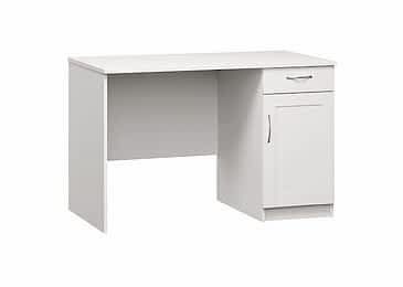 Стол письменный Сканд однотумбовый с одним ящиком Белый