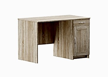 Стол письменный Сканд однотумбовый с одним ящиком Дуб сонома