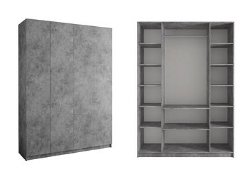 Шкаф четырехдверный Loker Бетон