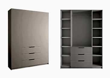 Шкаф четырехдверный Loker Белый с ящиками