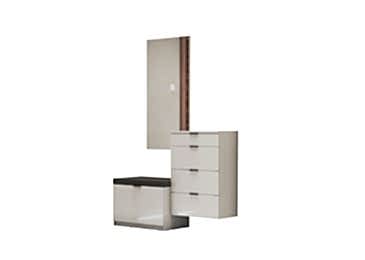 Прихожая 130 с обувницей Белая