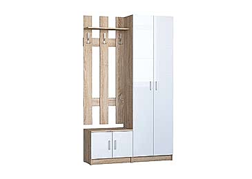 Прихожая Лофт Белый глянец